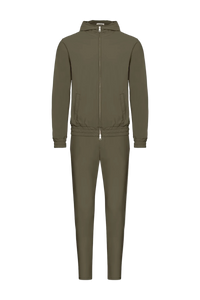 DARK GREEN HOODED TECH SUIT