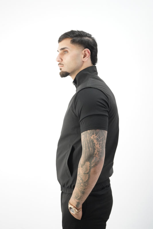 BLACK / GREEN REVERSIBLE BODYWARMER