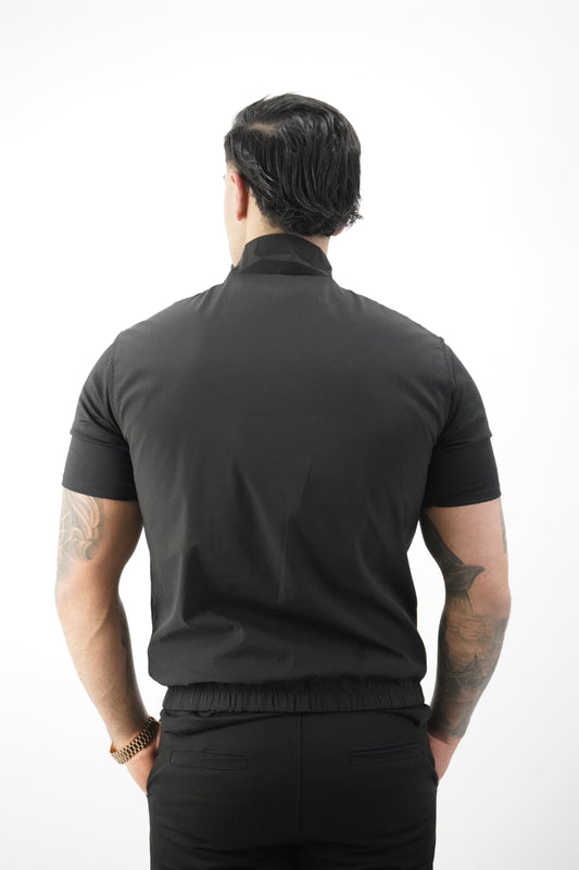 BLACK / GREEN REVERSIBLE BODYWARMER