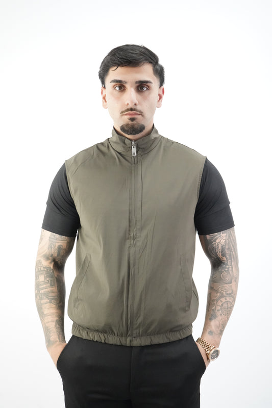 BLACK / GREEN REVERSIBLE BODYWARMER