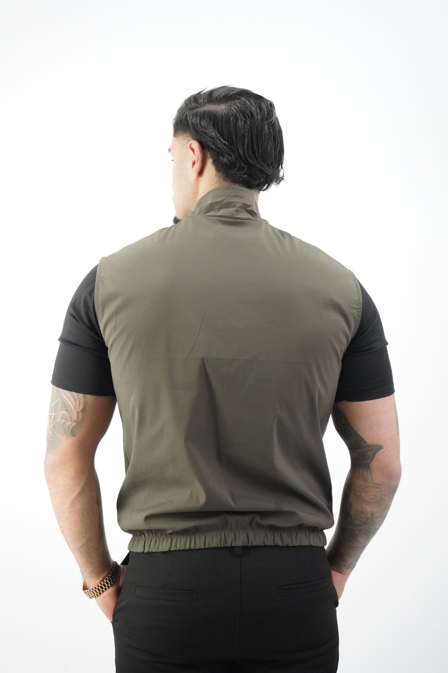 BLACK / GREEN REVERSIBLE BODYWARMER