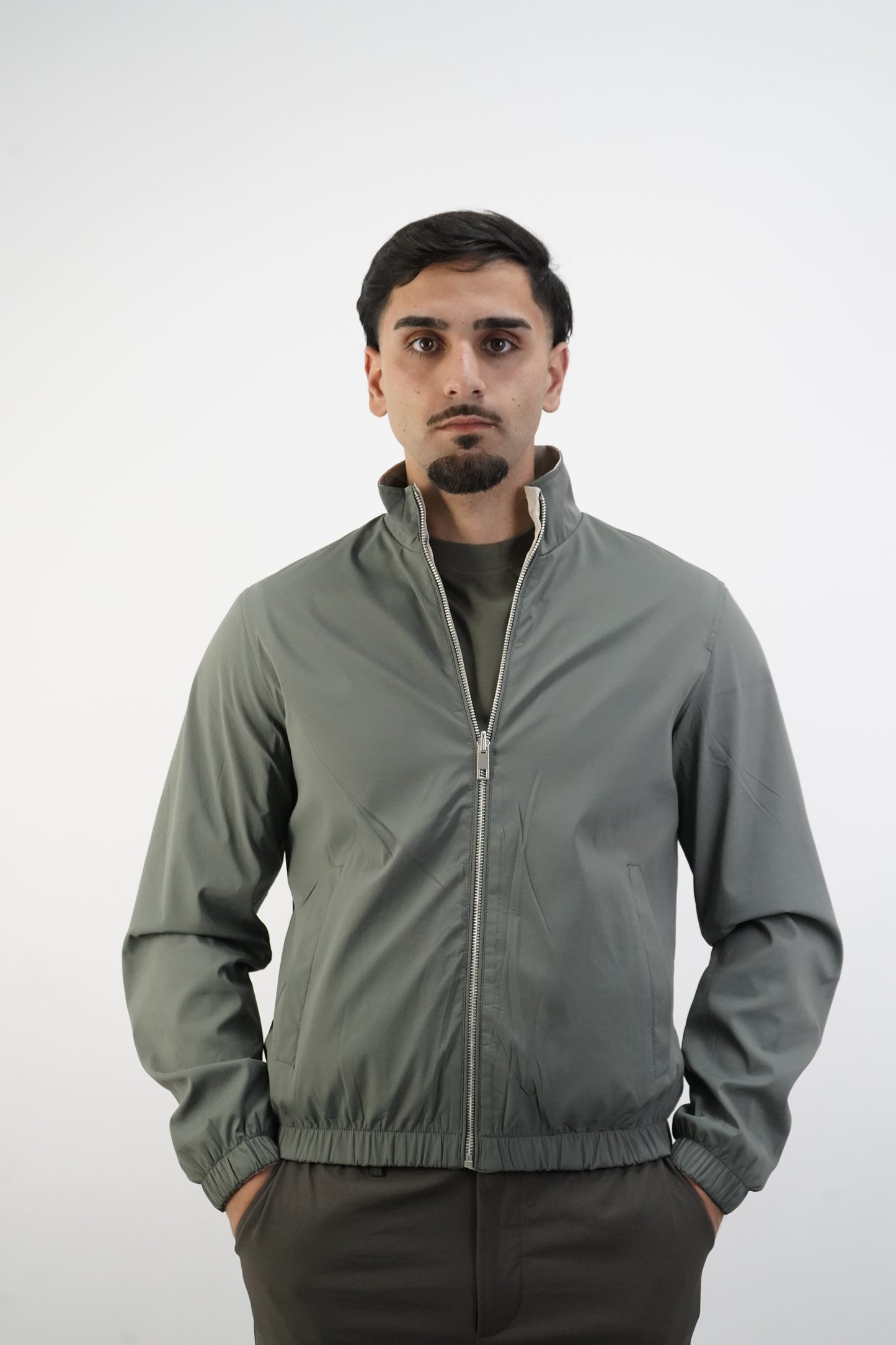 GREEN / BEIGE REVERSIBLE JACKET