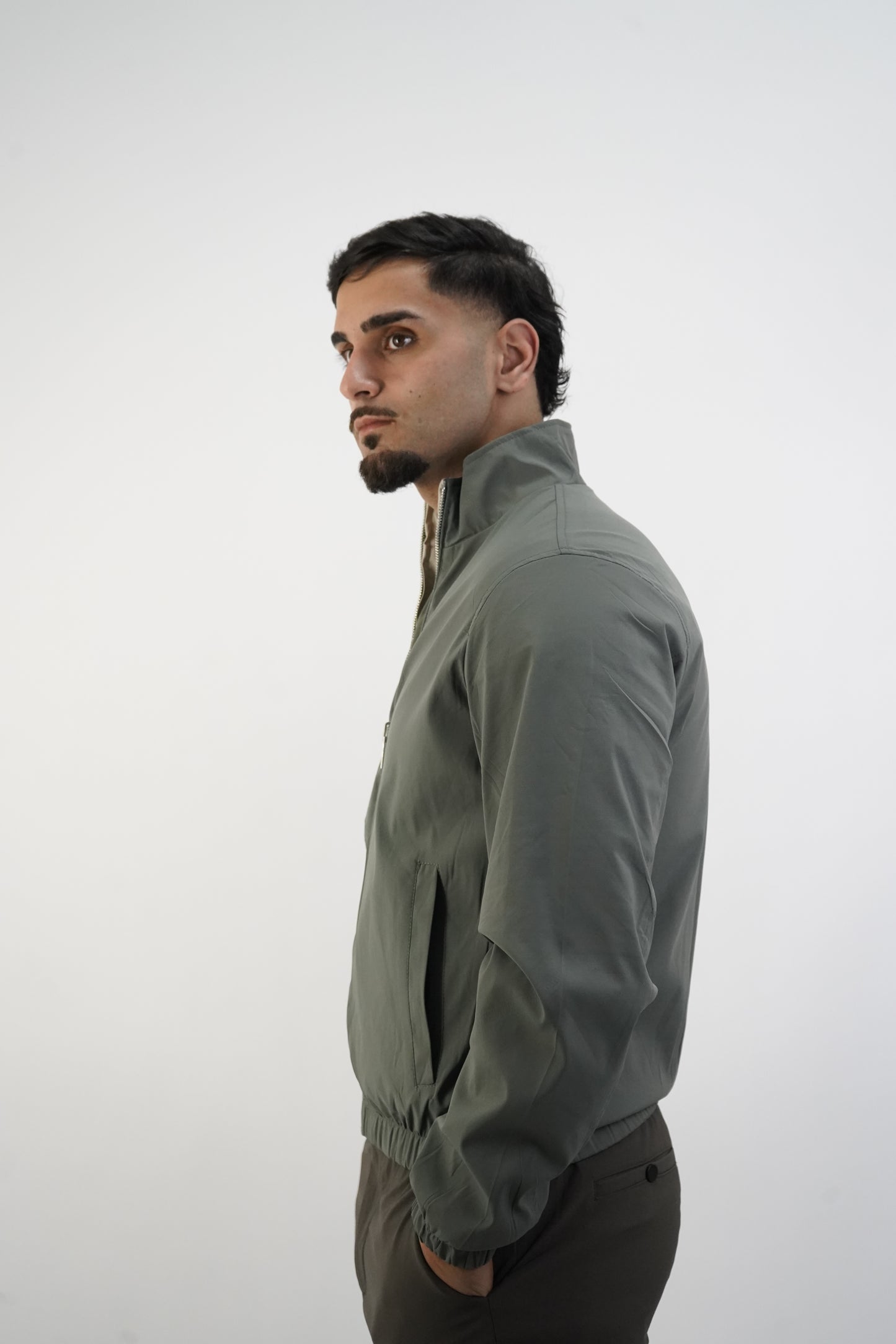 GREEN / BEIGE REVERSIBLE JACKET