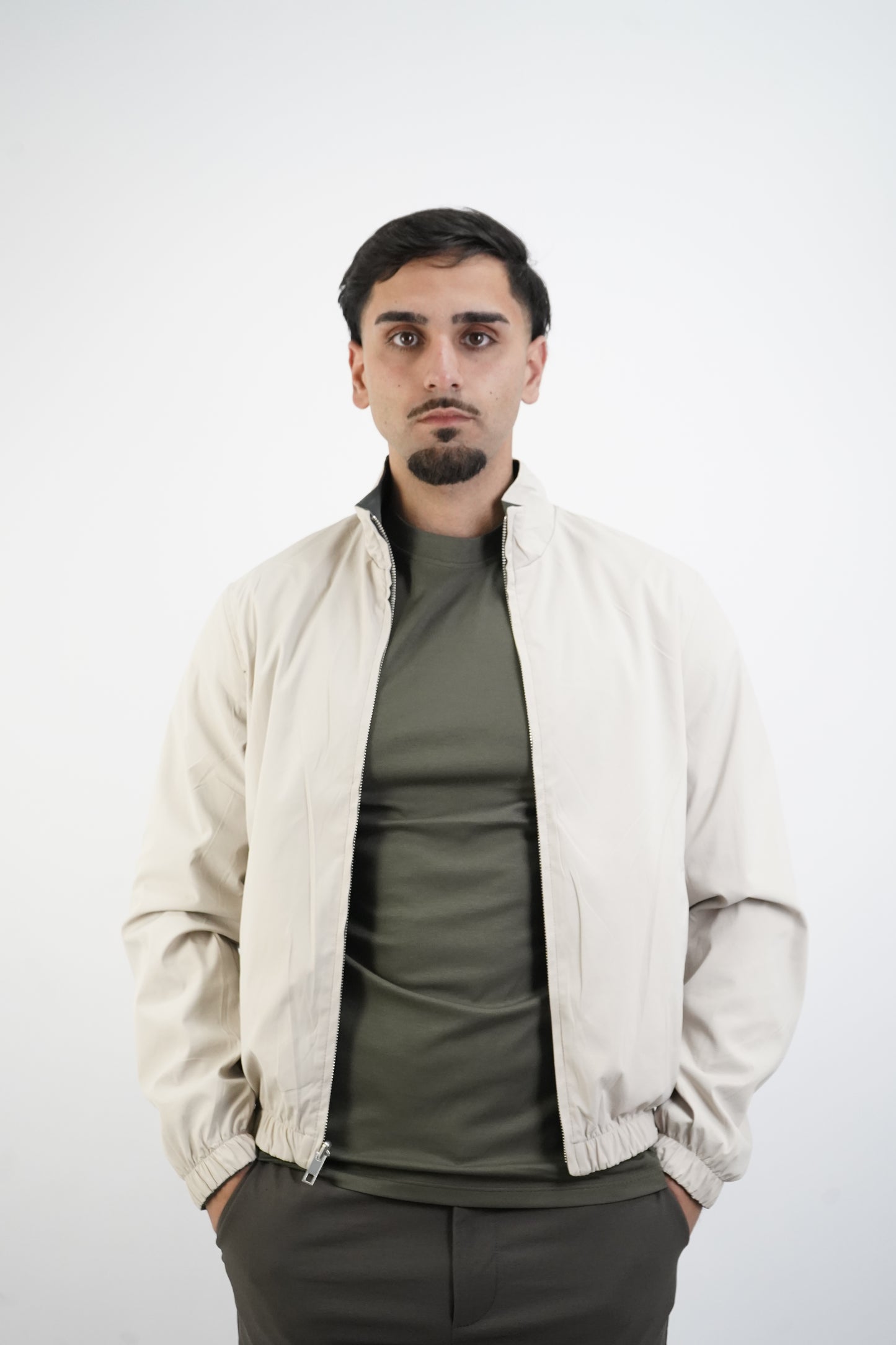 GREEN / BEIGE REVERSIBLE JACKET