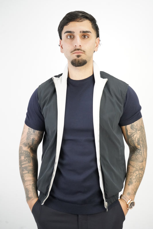 NAVY / GREY REVERSIBLE BODYWARMER