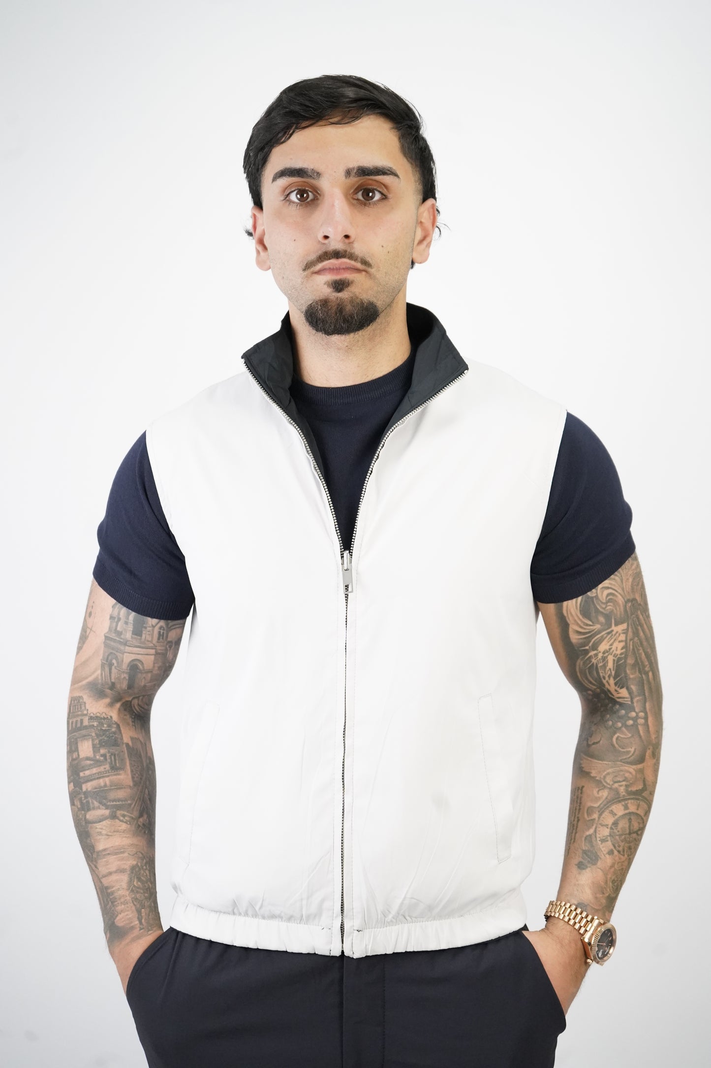 NAVY / GREY REVERSIBLE BODYWARMER