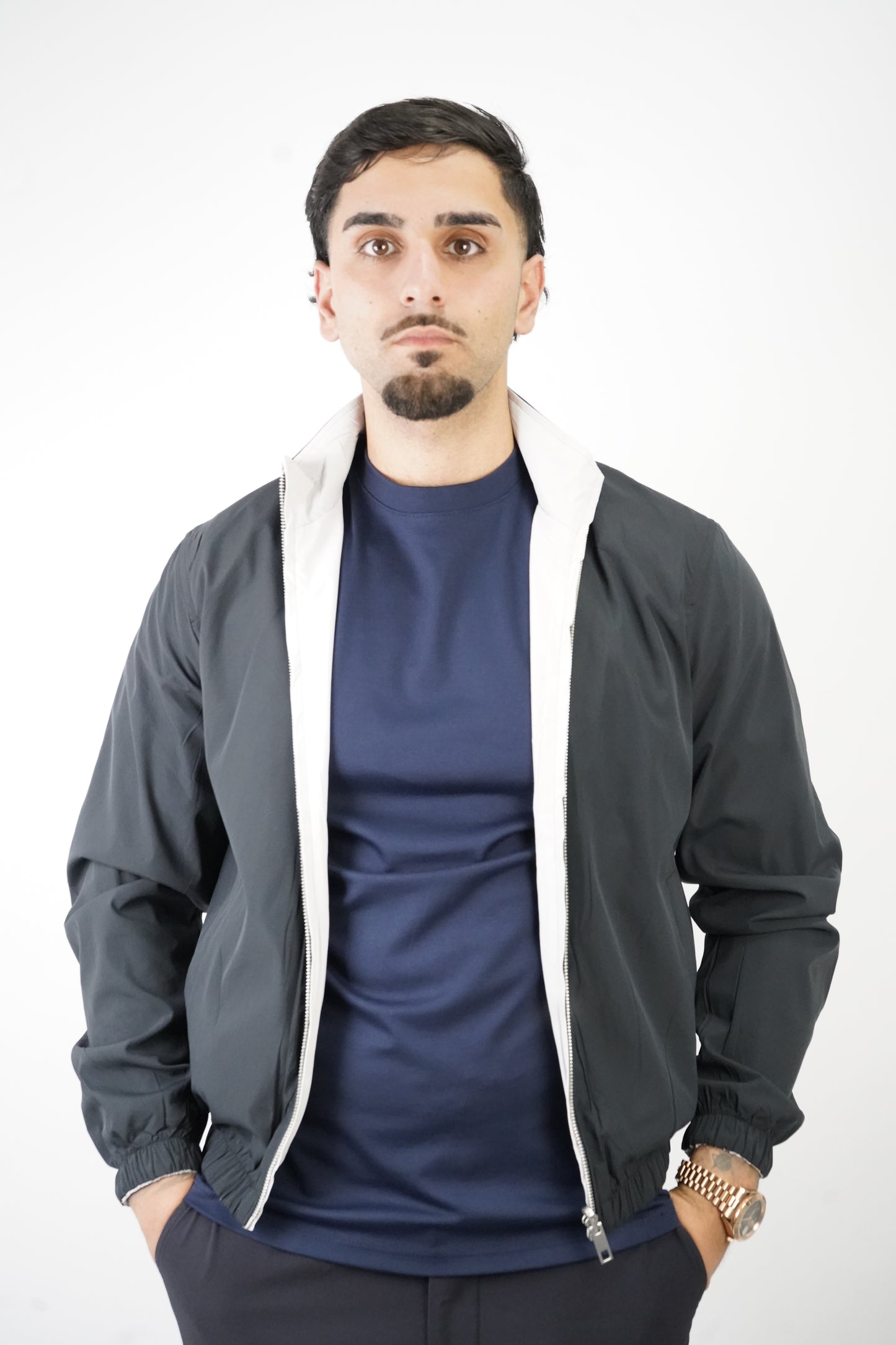 NAVY / GREY REVERSIBLE JACKET