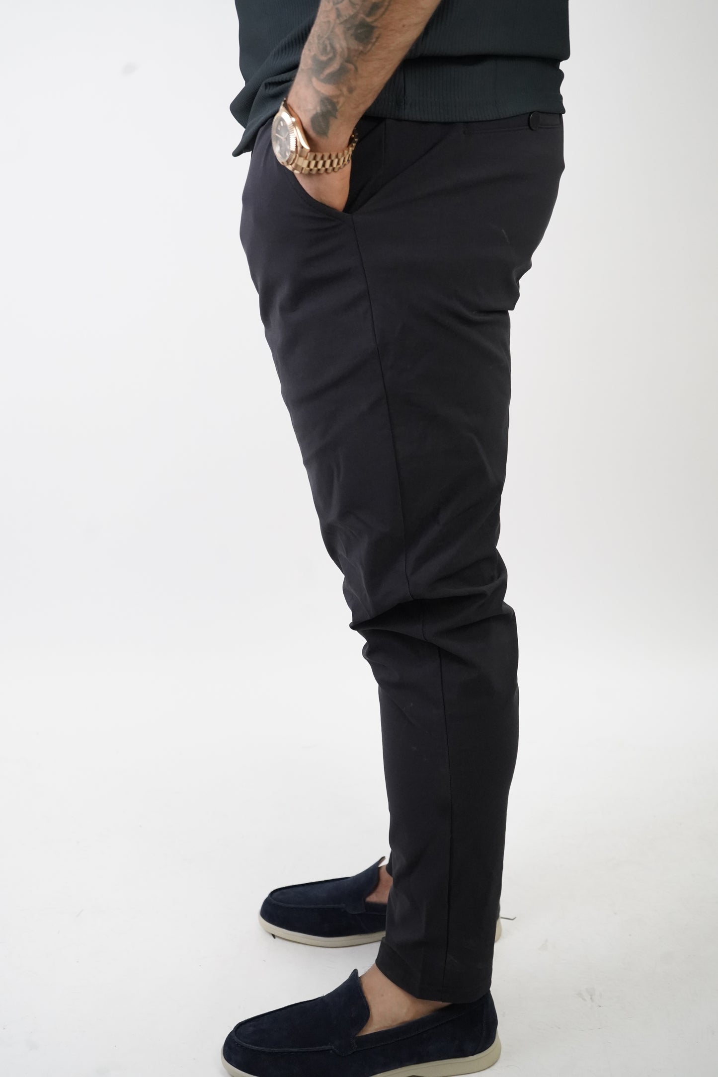 NAVY SMART PANTS