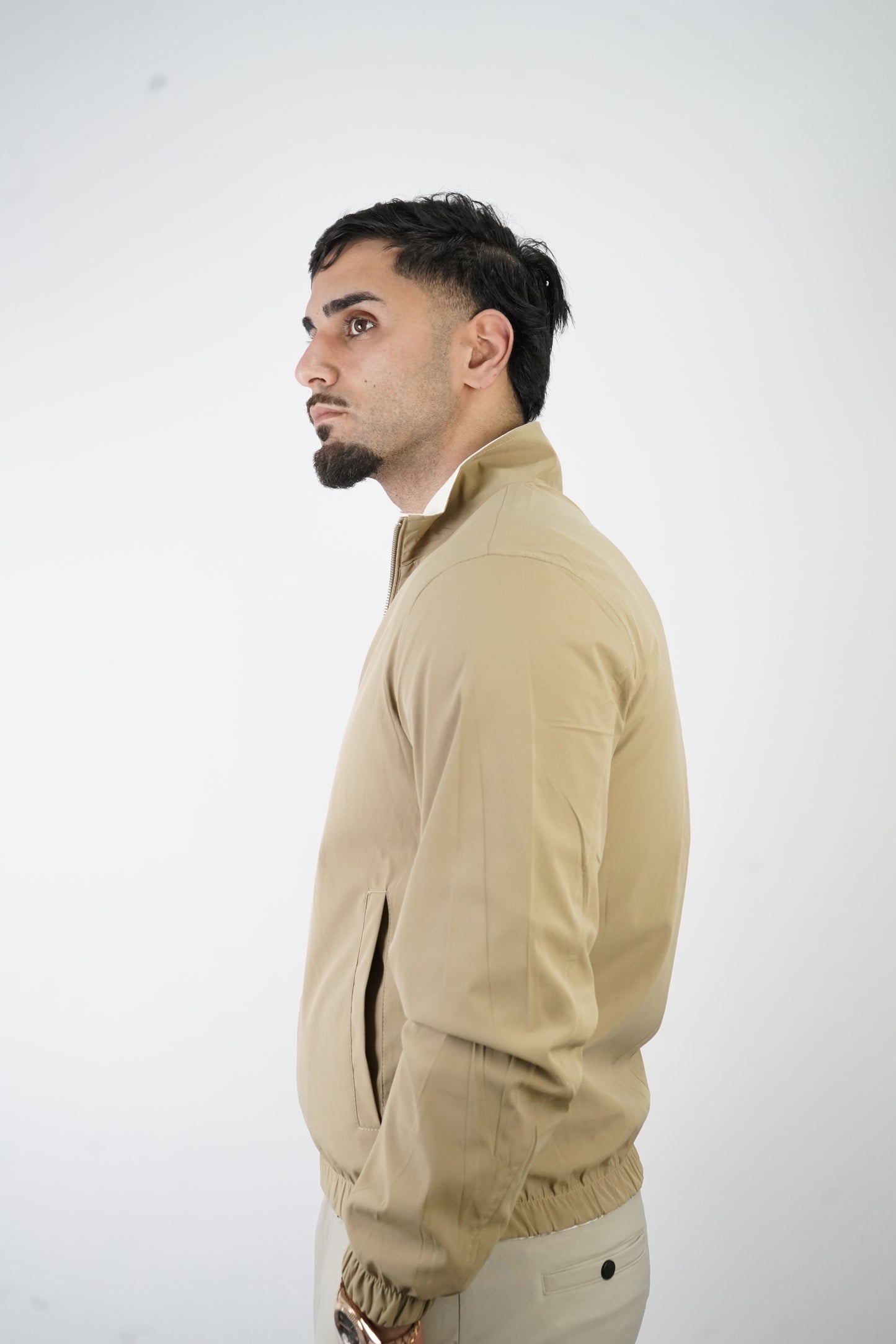 BEIGE/WHITE REVERSIBLE JACKET