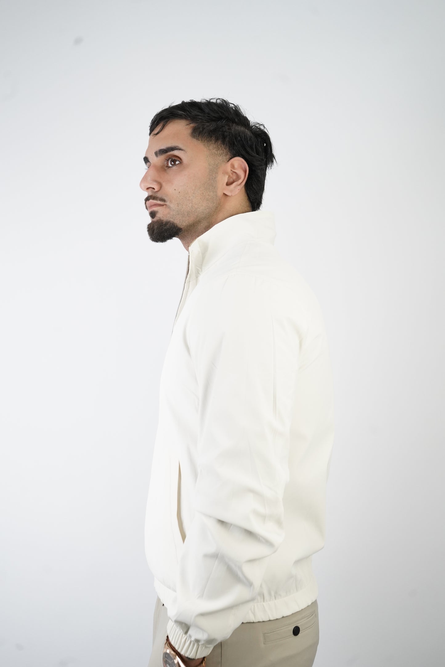 BEIGE/WHITE REVERSIBLE JACKET