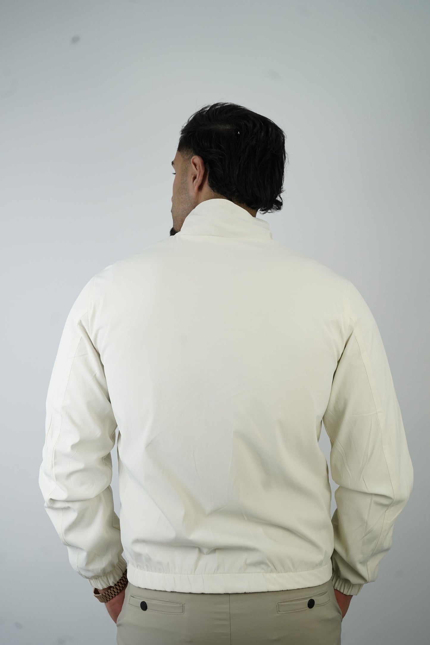 BEIGE/WHITE REVERSIBLE JACKET