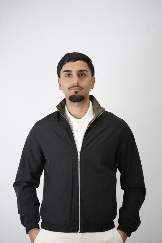 BLACK / GREEN REVERSIBLE JACKET