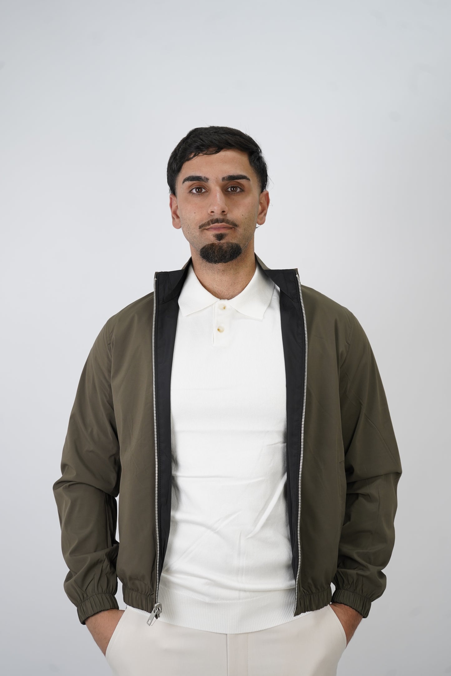 BLACK / GREEN REVERSIBLE JACKET