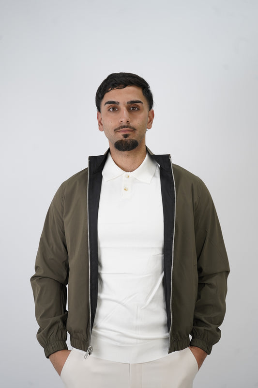 BLACK / GREEN REVERSIBLE JACKET