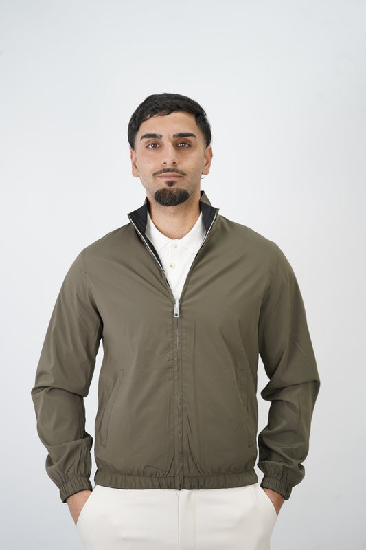 BLACK / GREEN REVERSIBLE JACKET