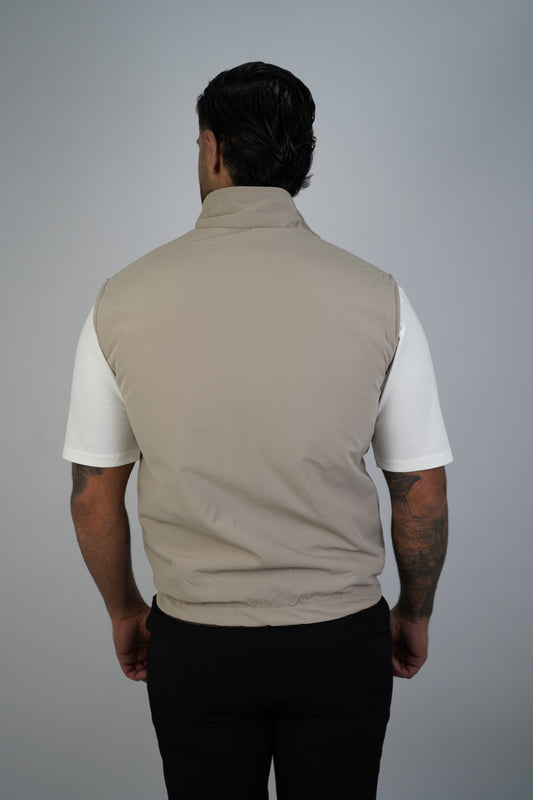 BROWN / BEIGE REVERSIBLE BODYWARMER