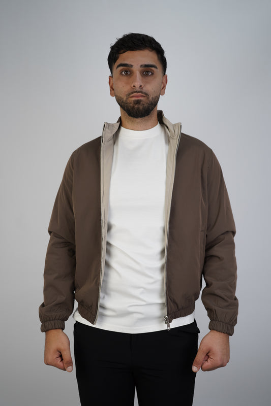 BROWN/ BEIGE REVERSIBLE JACKET