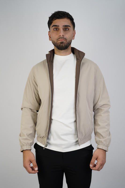 BROWN/ BEIGE REVERSIBLE JACKET