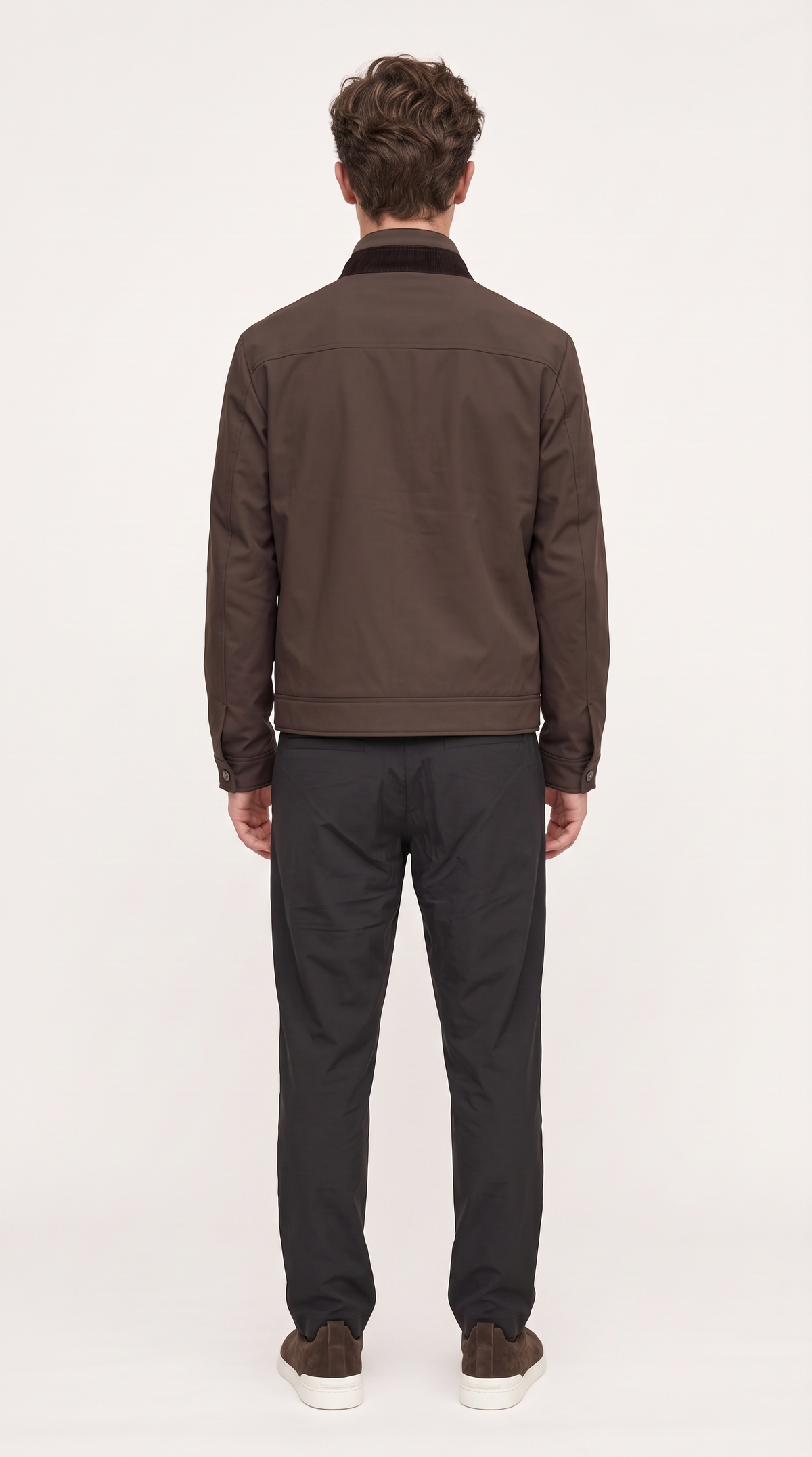 TECHNICAL FABRIC DUCK DOWN JACKET BROWN