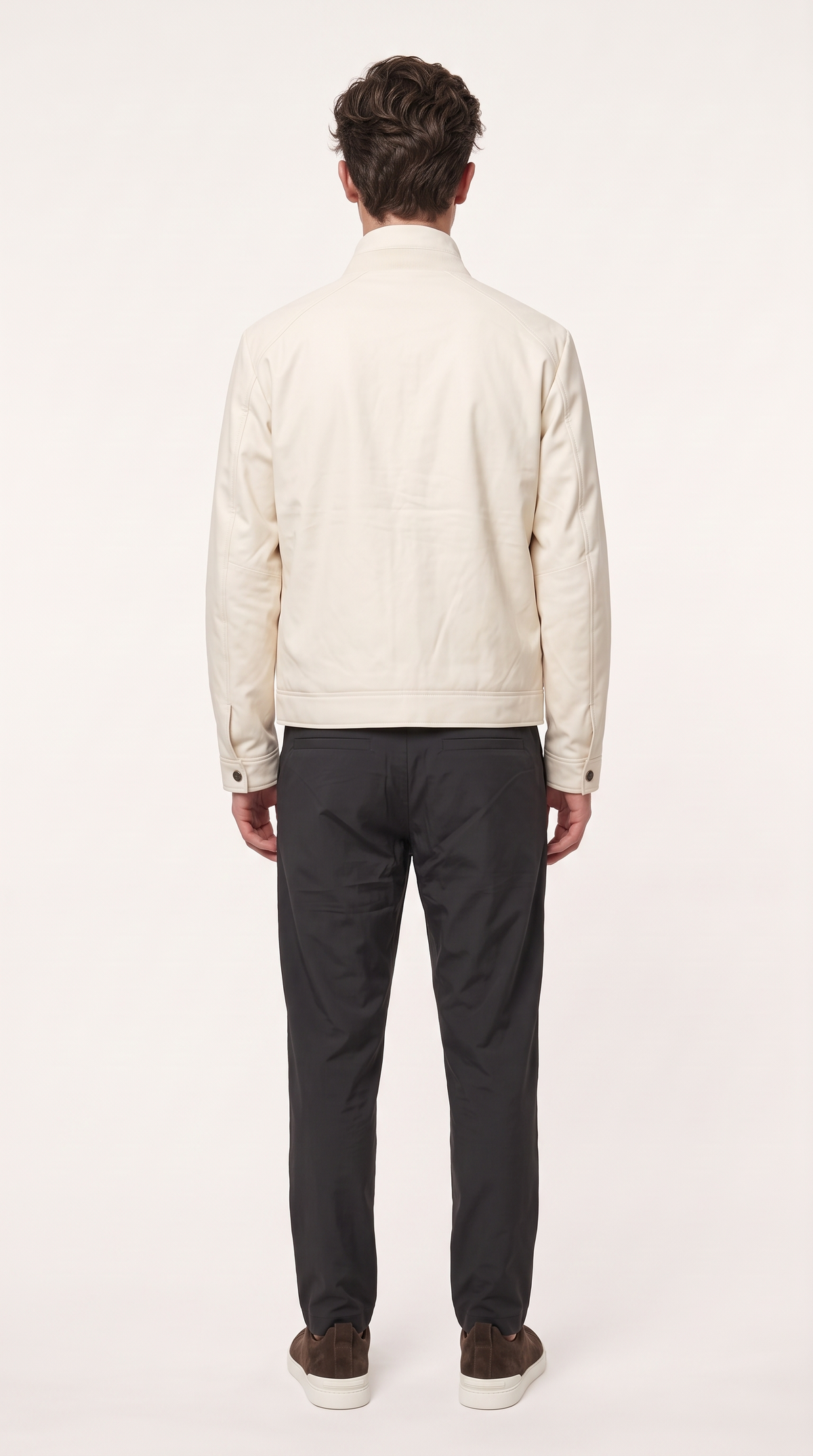 TECHNICAL FABRIC DUCK DOWN JACKET CREME WHITE