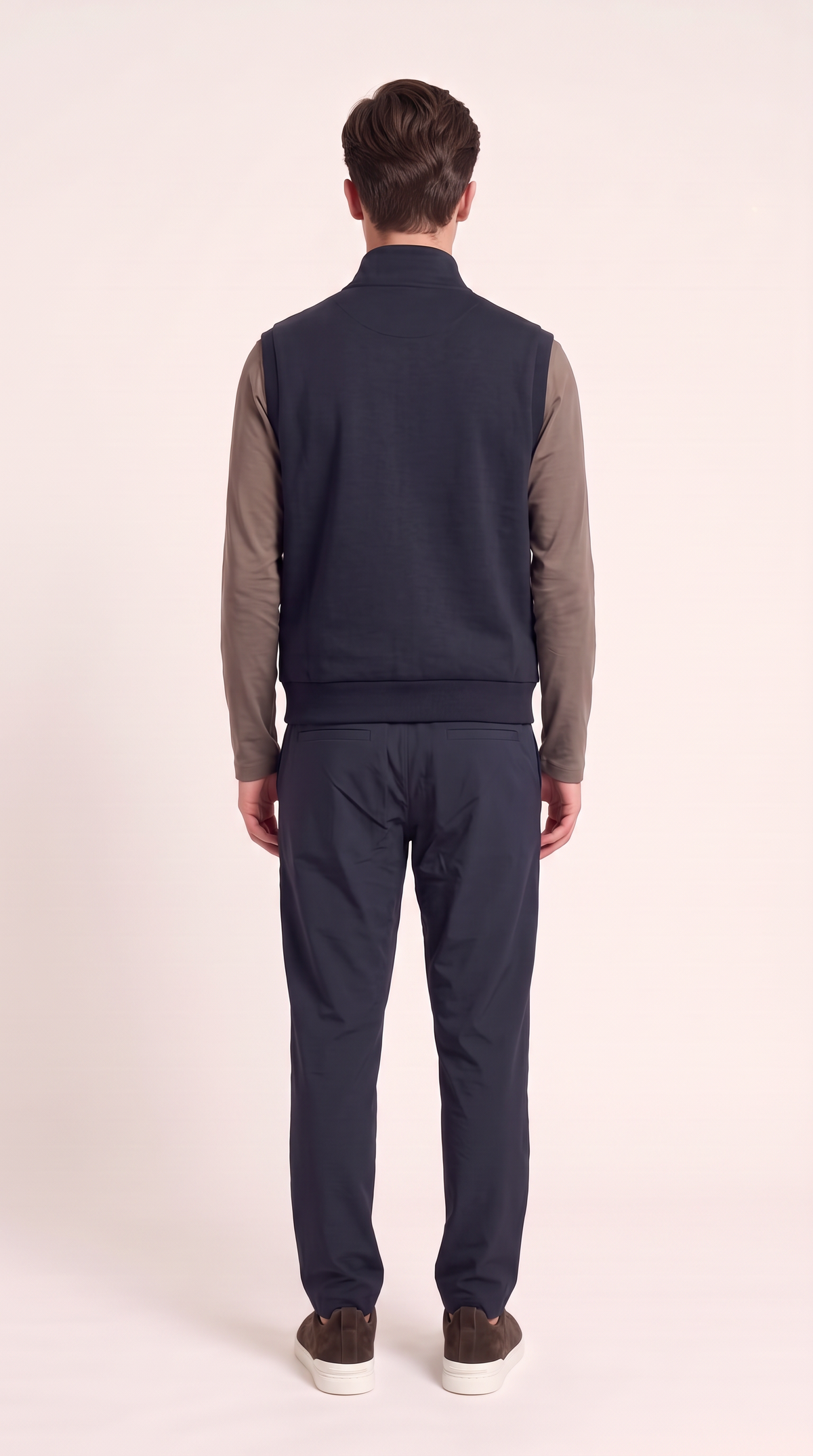 CASHWOOL GILET NAVY