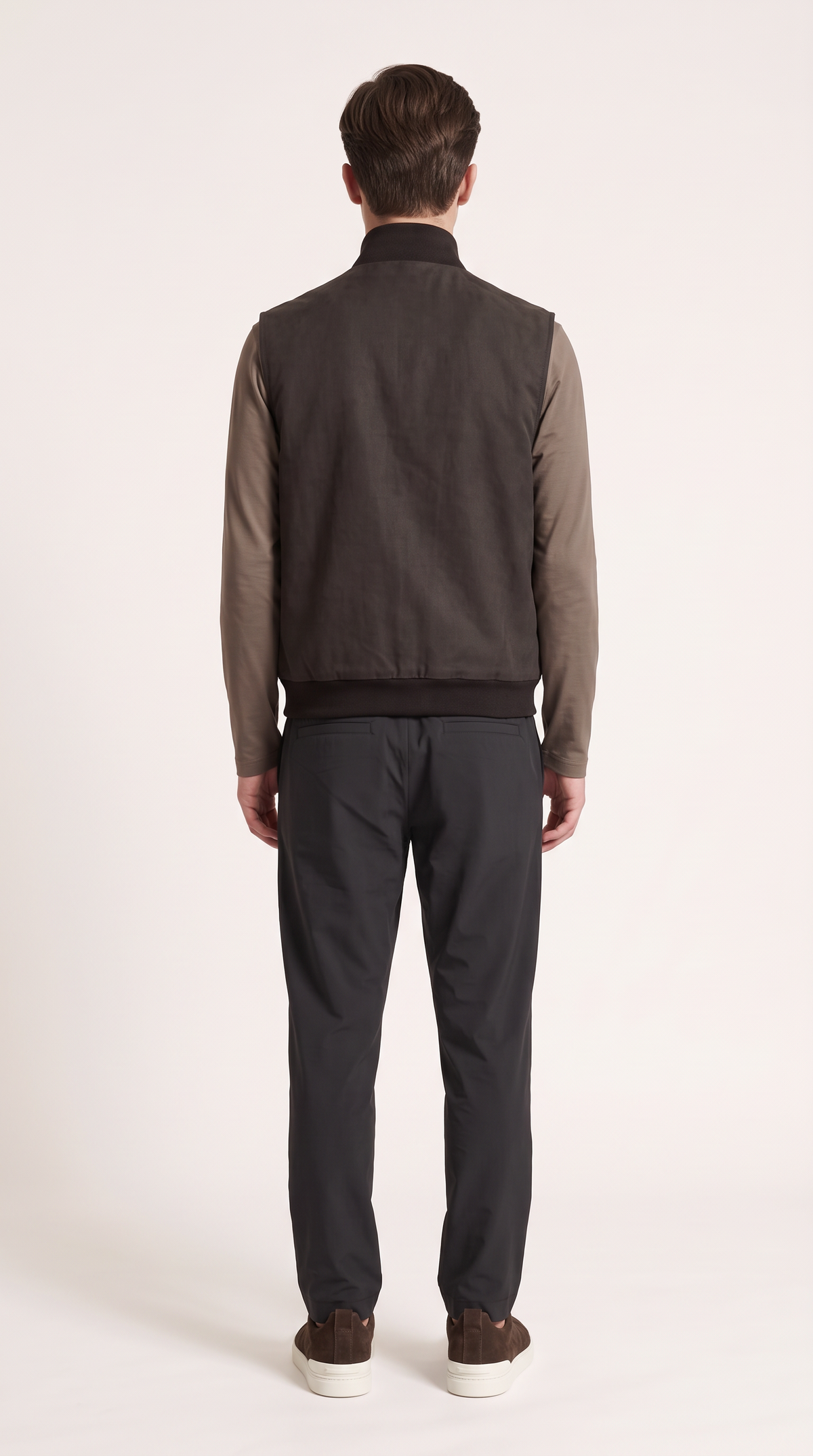 CASHMERE GILET BROWN