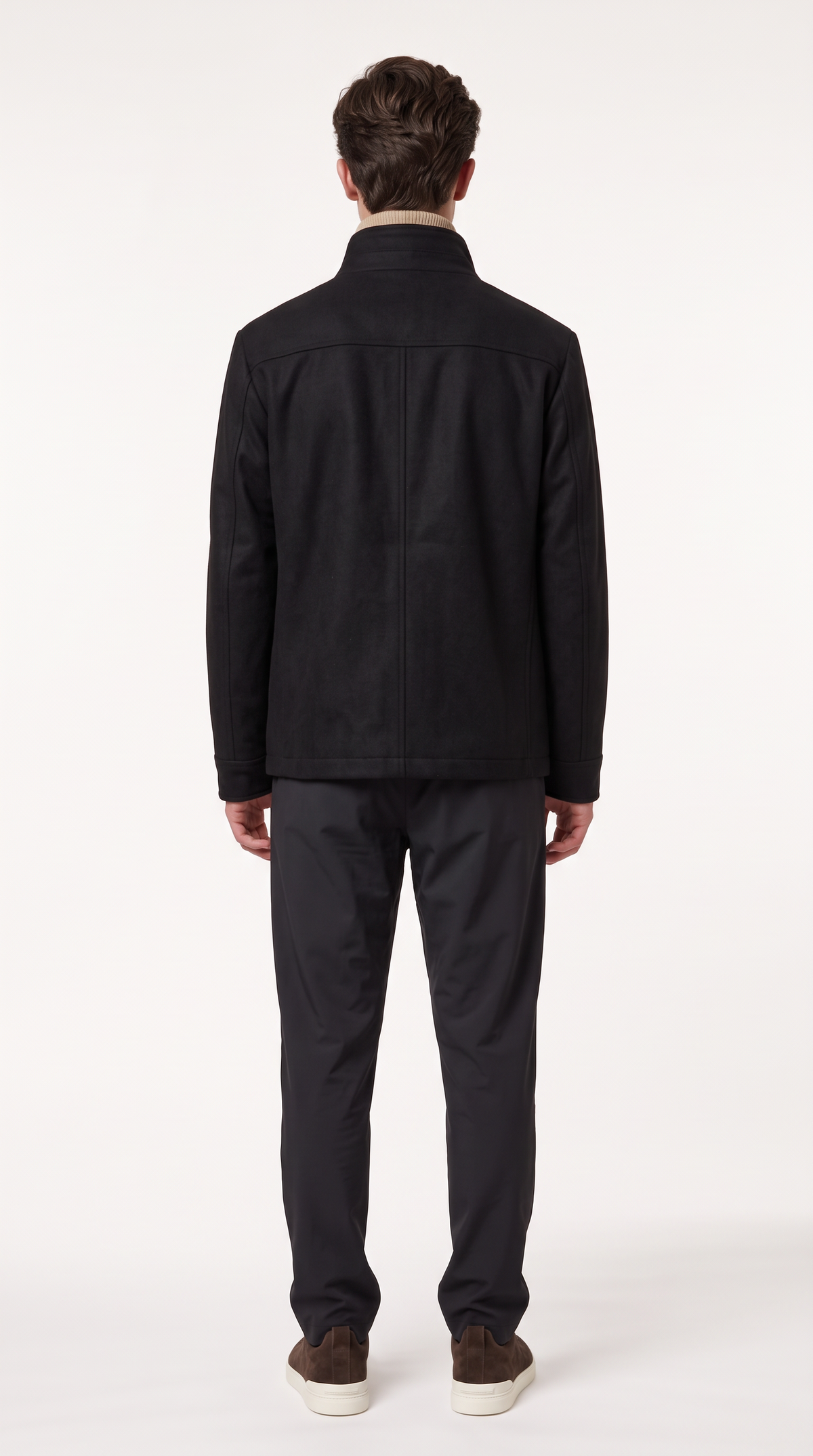 WOOL BLEND COAT | ONXY BLACK