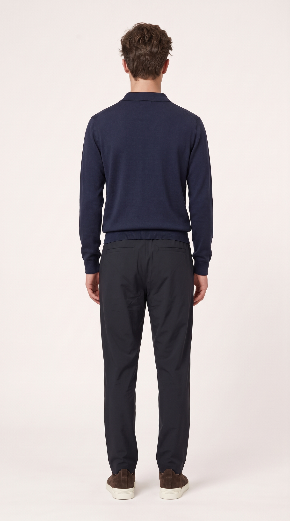 MERINO WOOLBLEND POLO | NAVY