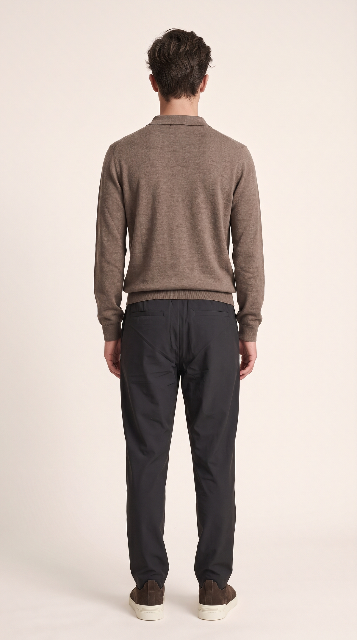MERINO WOOLBLEND POLO | TAUPE