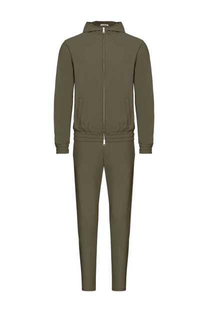 DARK GREEN HOODED TECH SUIT