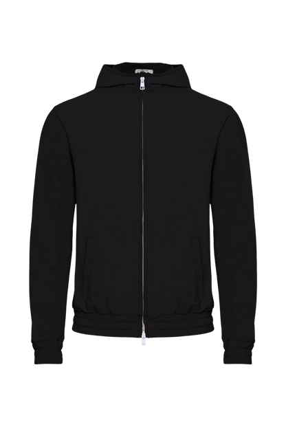 ONYX BLACK HOODED TECH SUIT