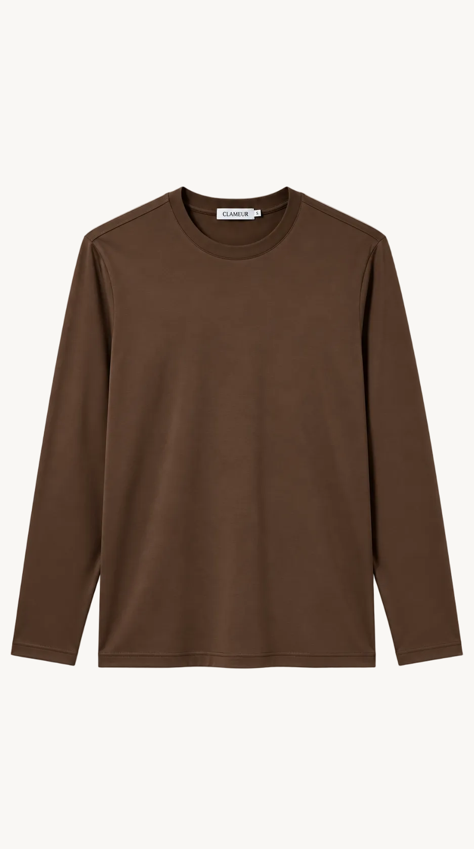INTERLOCK SUPIMA LONGSLEEVE | DARK BROWN