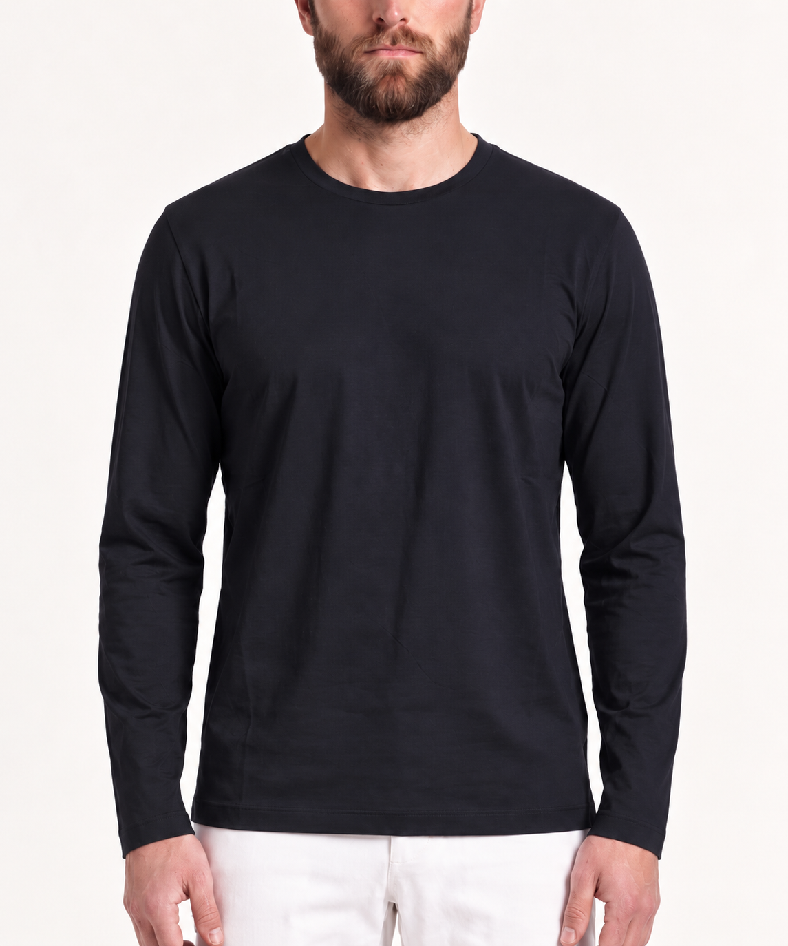 INTERLOCK SUPIMA LONGSLEEVE | NAVY BLUE
