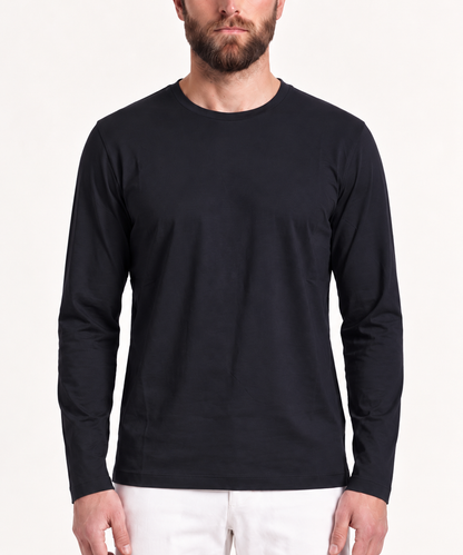 INTERLOCK SUPIMA LONGSLEEVE | NAVY BLUE