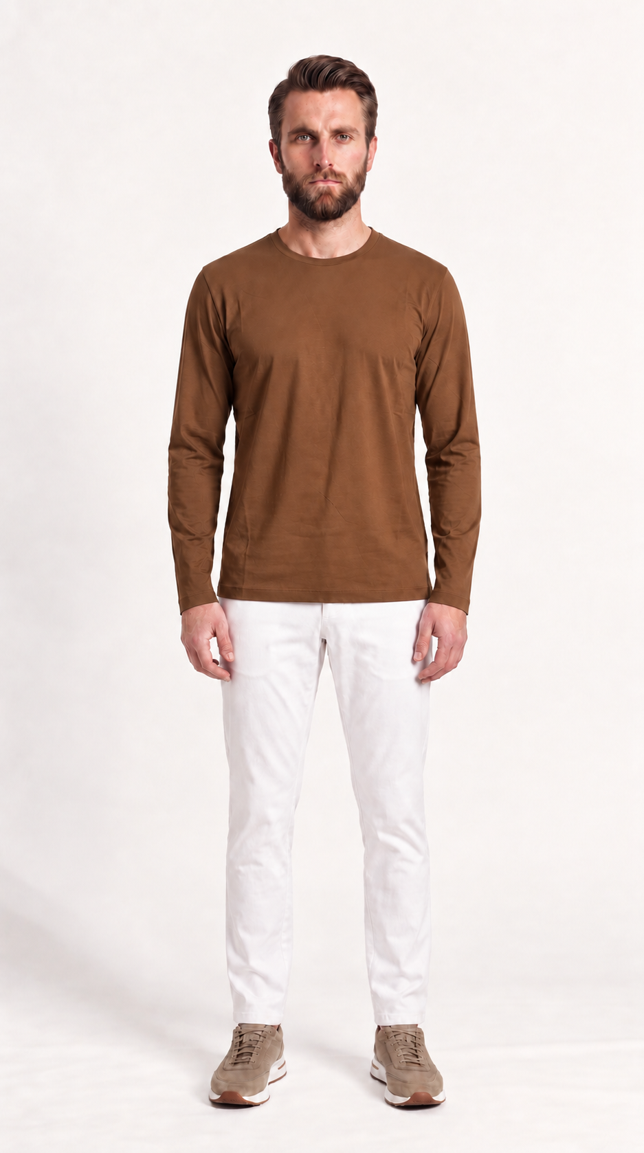INTERLOCK SUPIMA LONGSLEEVE | AUBURN