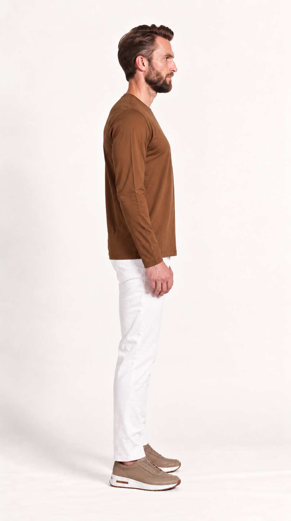 INTERLOCK SUPIMA LONGSLEEVE | AUBURN