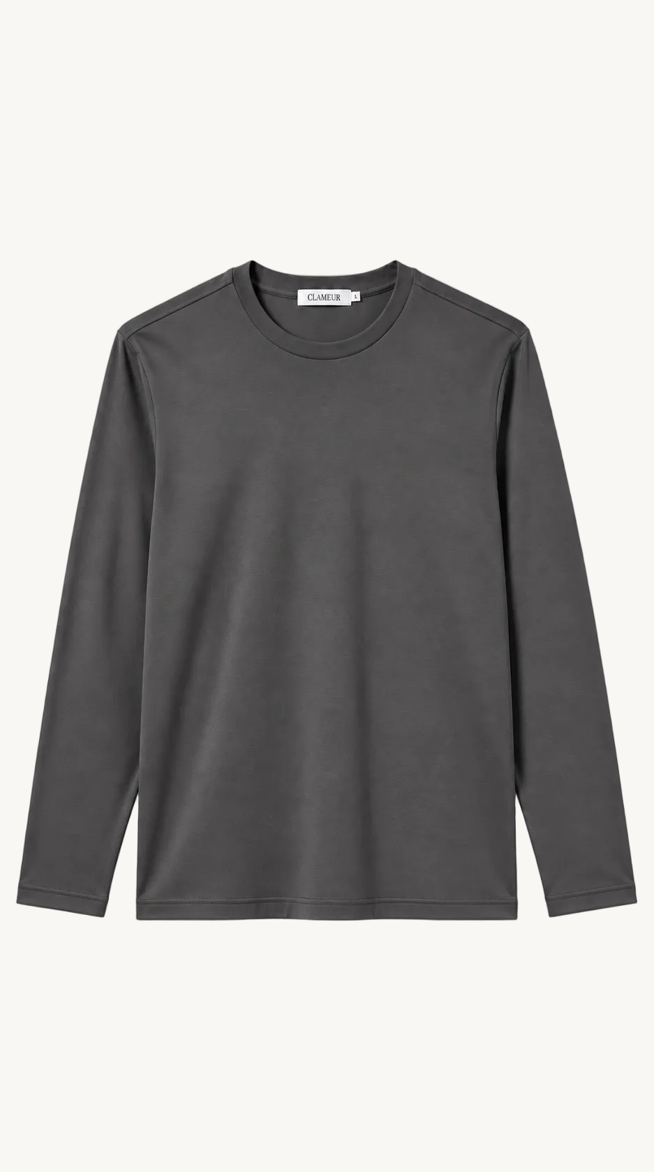 INTERLOCK SUPIMA LONGSLEEVE | DARK GREY
