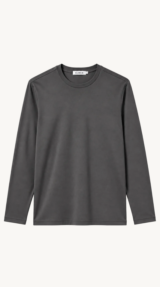 INTERLOCK SUPIMA LONGSLEEVE | DARK GREY