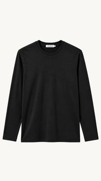 INTERLOCK SUPIMA LONGSLEEVE | ONXY BLACK
