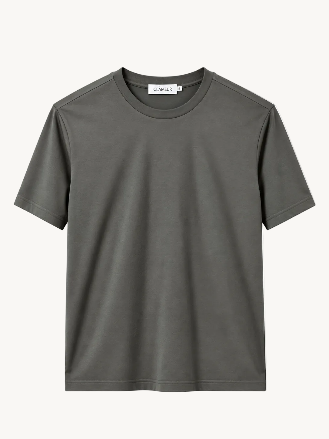 INTERLOCK SUPIMA T-SHIRT | DONKER GRIJSGROEN