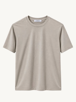 INTERLOCK SUPIMA T-SHIRT | LIGHT BEIGE