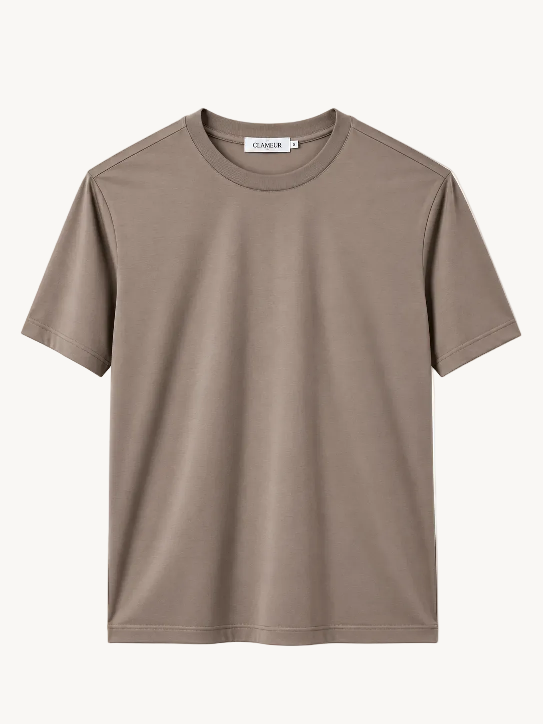 INTERLOCK SUPIMA T-SHIRT | DARK BEIGE