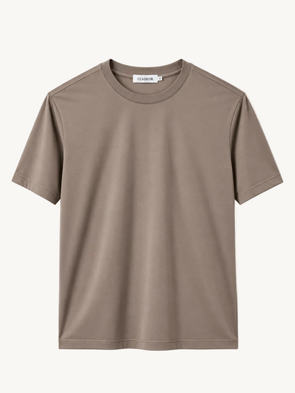 INTERLOCK SUPIMA T-SHIRT | DARK BEIGE