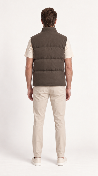 NOVA PUFFER VEST| BROWN