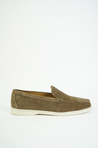 SATIN LUXE LOAFERS DARK BEIGE
