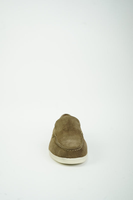 SATIN LUXE LOAFERS DARK BEIGE