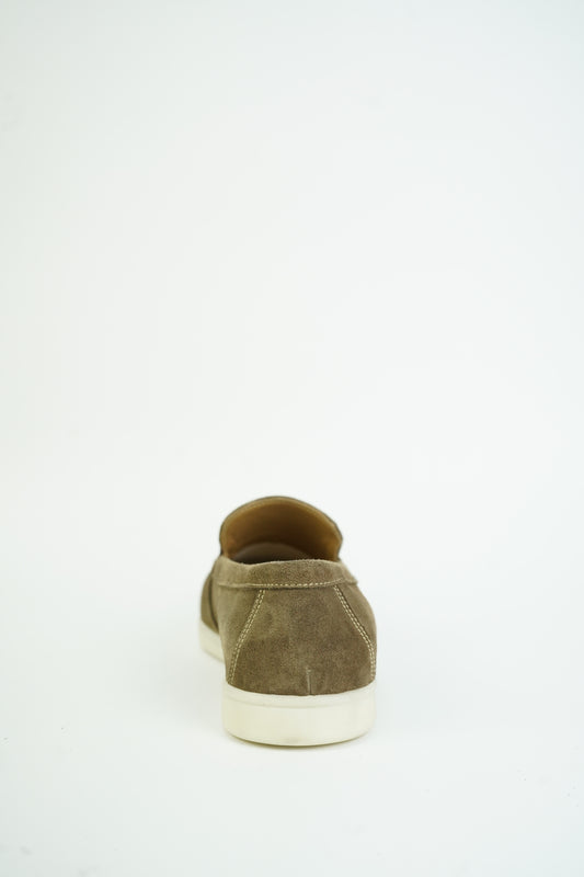SATIN LUXE LOAFERS DARK BEIGE