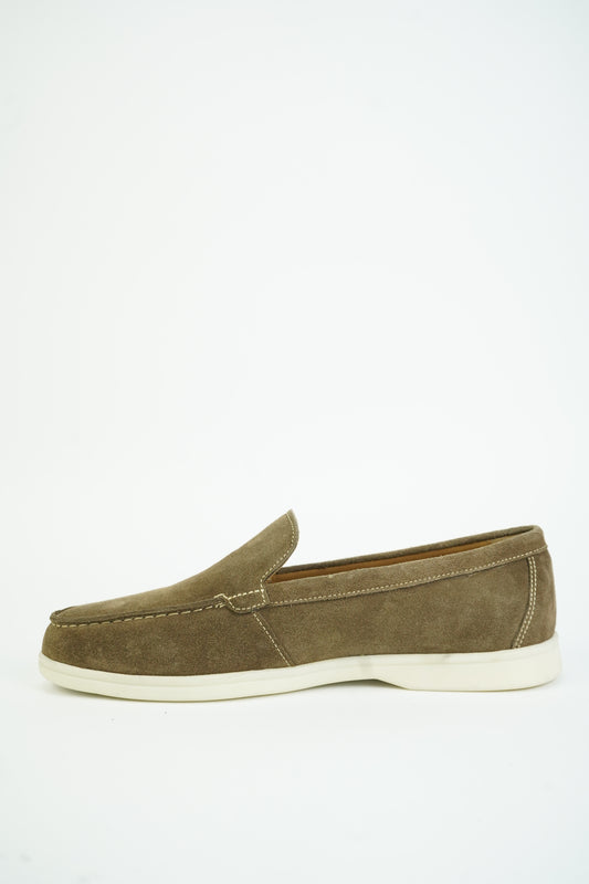 SATIN LUXE LOAFERS DARK BEIGE