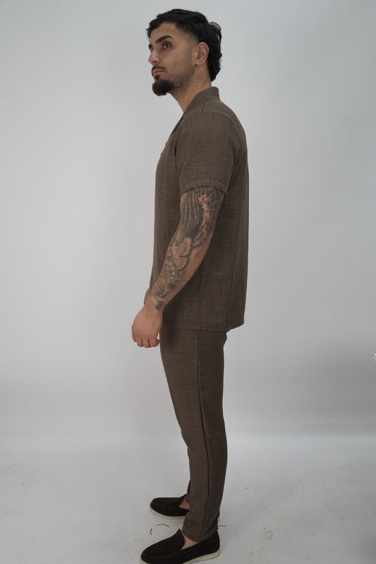 LINNEN SET BROWN