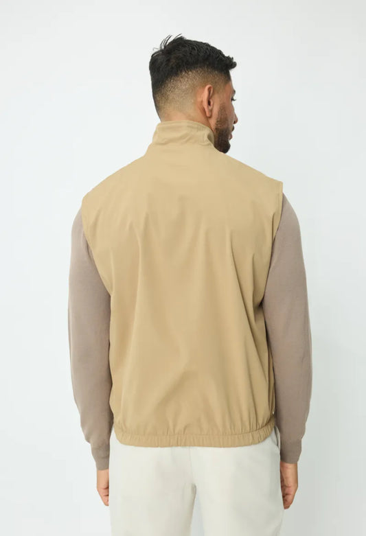 BEIGE / WHITE REVERSIBLE BODYWARMER